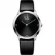 Calvin Klein , Minimal Quartz Watch with Black Dial and Leather Strap ,Black female, Sizes: ONE SIZE