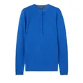 Loro Piana , Women`s Linen Jersey Knit Pullover ,Blue female, Sizes: XS