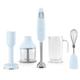 Smeg HBF22BLUK 4-in-1 Hand Blender and Accessories - Pastel Blue, Stainless Steel