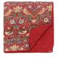 Morris and Co Strawberry Thief Quilted Throw - Crimson - Quilted Throw In Red