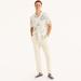 Nautica Men's Printed Linen Short-Sleeve Camp Shirt Bright White, S