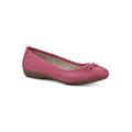 Wide Width Women's Cheryl Ballet Flat by Cliffs in Fuchsia Burnished Smooth (Size 6 1/2 W)