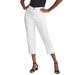 Plus Size Women's True Fit Stretch Denim Girlfriend Cuff Jean by Jessica London in White (Size 20 W)