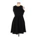 Grace Karin Casual Dress - A-Line Crew Neck Sleeveless: Black Print Dresses - Women's Size 12