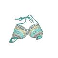 Shade & Shore Swimsuit Top Teal Baroque Print Swimwear - Women's Size Large