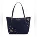 Kate Spade Bags | Kate Spade Nylon Crystal Watson Lane Maya Embellished Blue Tote Bag Shoulder | Color: Blue | Size: Os