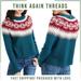 American Eagle Outfitters Sweaters | American Eagle Outfitters Fair Isle Crewneck Sweater Chunky Knit Blue Sz Medium | Color: Blue/Red | Size: M