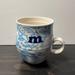 Anthropologie Dining | Anthropologie Monogram "M" Coffee Mug Blue Homegrown Ceramic Cup Koi Floral | Color: Blue/White | Size: Os