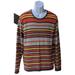 Levi's Sweaters | Levi Strauss & Co. Kerman Striped Crew Neck Sweater Men's Size Xl Long Sleeves | Color: Brown/Gold/Gray/Orange | Size: Xl