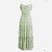 J. Crew Dresses | J. Crew Tieres Maxi Dress Green Floral M | Color: Green/White | Size: M