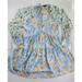 J. Crew Dresses | J. Crew Womens Long-Sleeve Crinkle Chiffon Dress In Mixed Floral Blue Size 6 | Color: Blue/Tan | Size: 6
