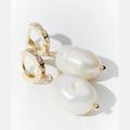 Anthropologie Jewelry | Anthropologie Jewelled Pearl Drop Earrings | Color: Cream | Size: Os