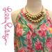 Lilly Pulitzer Jewelry | Lilly Pulitzer Shell Statement Necklace New With Colorful Lilly Dust Bag | Color: Gold | Size: Os