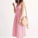 Madewell Dresses | Madewell Women's Fleur Bow Back Button Front Cotton Dress Pink Size 10 | Color: Pink | Size: 10