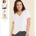 Anthropologie Tops | Anthropologie Cloth & Stone Washed Out T Shirt | Color: White | Size: Xs
