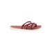 Shade & Shore Sandals: Burgundy Print Shoes - Women's Size 6 - Open Toe