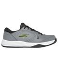 Skechers Men's Viper Court Smash Sneaker | Size 8.0 Extra Wide | Gray/Lime | Synthetic | Vegan