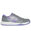 Skechers Women's Viper Court Smash - Pickleball Sneaker | Size 9.0 | Gray/Purple | Textile/Synthetic | Vegan | Machine Washable