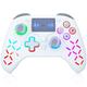 Lapezei Wireless Controller für PS-4 Game Controller Joystick mit Sensor-Touchpad und 3,5 mm Audio-Buchse/Turbo/6-Achsen-Sensorfunktion, kompatibel mit PS-4/Pro/Slim/PC Windows 7/8/10/11 -Weiß