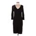 Lauren by Ralph Lauren Casual Dress - Sweater Dress: Black Dresses - Women's Size Medium