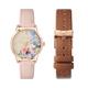 Ted Baker Ladies Box Set Pink & Tan/Blue Leather Strap Watch (Model: TWG0259009I), Pink