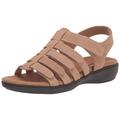 Trotters Women's Flat Sandals, Sand Nubuck Leather, 3 UK