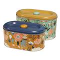 Bafnsiji 2pc Canister Set, Kitchen Storage Tin, Cookie Tin Snack Jars, Cake Tins, Storage Containers with Lid, Stackable Storage Container, for Storing Cakes, Bakes & Treats,A