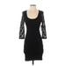 Guess Casual Dress - Mini: Black Damask Dresses - New - Women's Size Small