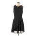 Maison Jules Casual Dress - A-Line Crew Neck Sleeveless: Black Polka Dots Dresses - Women's Size 6