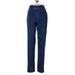 Lands' End Jeans - Mid/Reg Rise Straight Leg Jeggings: Blue Bottoms - Women's Size Medium Tall - Dark Wash