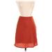 Urban Outfitters Casual A-Line Skirt Knee Length: Orange Solid Bottoms - Women's Size X-Small