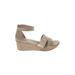 Naturalizer Wedges: Tan Solid Shoes - Women's Size 8 1/2 - Open Toe