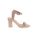 Madewell Heels: Tan Solid Shoes - Women's Size 11 - Open Toe