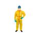 International Enviroguard ChemSplash 1 Coverall w/Hood Elastic Wrist & Ankle Yellow Extra Large 6 Pack 7015T-XL