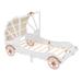 Princess Carriage Bed for Girls, Cute Platform Car Bedframe w/Canopy