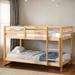 Contemporary Design Twin over Twin Floor Bunk Bed, Low Height Design, Safety and Quality Guaranteed, Stylistic Elements, White