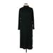 Old Navy Casual Dress - Midi Mock Long sleeves: Black Print Dresses - Women's Size X-Large