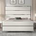 Willa Arlo™ Interiors Mirabel Platform Bed Wood & /Upholstered/Velvet/Metal & /Metal in White | 59 H x 62.6 W x 83.3 D in | Wayfair