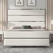 Willa Arlo™ Interiors Mirabel Platform Bed Wood & /Upholstered/Metal & /Velvet/Metal in White | 59 H x 62.6 W x 83.3 D in | Wayfair
