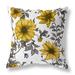Amrita Sen Harvest of Sunshine Broadcloth Throw Pillow Blown & Closed Polyester/Polyfill blend in Yellow | 28 H x 28 W x 5 D in | Wayfair