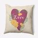 e by design Floral Polyester Indoor/Outdoor Throw Pillow Polyester in Pink | 20 H x 20 W x 7 D in | Wayfair O5PHW1645PK19-20