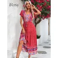 Robe longue en Viscose pour femme tenue de plage de vacances Chic et élégante style Boho