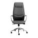 HomeRoots White Faux Leather Seat Swivel Adjustable Task Chair Leather Back Steel Frame in Gray | 25.5 W x 27 D in | Wayfair 4512839461700