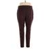 Worthington Casual Pants - High Rise Skinny Leg Tapered: Burgundy Bottoms - Women's Size 18