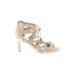 Fergalicious Heels: Ivory Print Shoes - Women's Size 6 - Open Toe