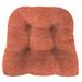 Red Barrel Studio® 3-Piece Tufted Outdoor Wicker Cushion Set for 1 Bench & 2 Chair Seats Polyester in Red/Orange | Wayfair