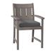 Summer Classics Croquet Teak Patio Dining Armchair w/ Cushions Wood in Brown | 37.75 H x 24.25 W x 27 D in | Wayfair 283027+C0306455N