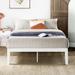 Red Barrel Studio® Kizer Contemporary Solid Wood Platform Bed Metal in White | 16 H x 53.5 W x 74.5 D in | Wayfair 55DF96EB78CF4FDC9571853A2AEA4ED3