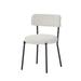 Mercer41 Mekael Fabric Back Side Chair Dining Chair Upholstered/Metal in White/Black | 30.7 H x 17.52 W x 20.86 D in | Wayfair