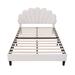 Mercer41 Bed w/ Flower Pattern Headboard Upholstered/Velvet, Wood in Brown | 47.4 H x 58.1 W x 76.8 D in | Wayfair 46E1852FFAE64A6FA33C59DE93F9D178